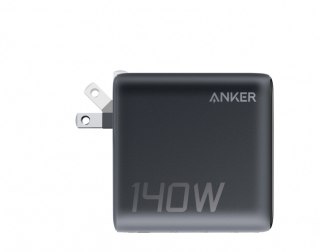 Ładowarka sieciowa 140W PD3.1 kabel USB-C LED Czarna