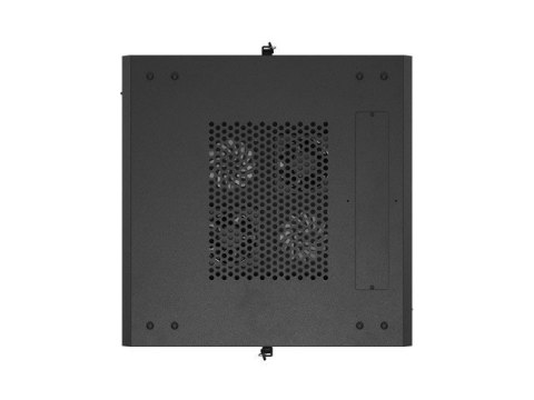 Szafa instalacyjna rack stojąca 19 cali 15U 600x600 drzwi perforowane czarna (Flat pack)