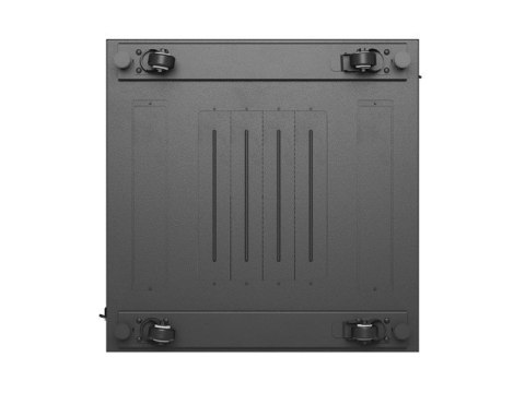 Szafa instalacyjna rack stojąca 19 cali 15U 600x600 drzwi perforowane czarna (Flat pack)
