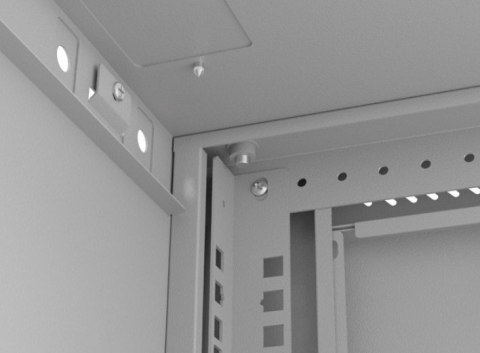 Szafa instalacyjna rack wisząca 19" 4U 540x350 szara drzwi przeszklone ( flat pack)