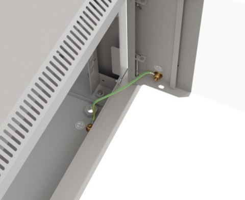 Szafa instalacyjna rack wisząca 19" 4U 540x350 szara drzwi przeszklone ( flat pack)