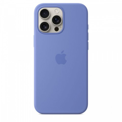 Etui silikonowe z MagSafe do iPhonea 16 Pro Max - błękitny hiacynt
