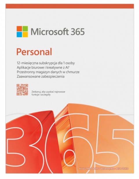 M365 Personal PL 1Y 1U 5D Win/Mac EP2-32454 Zastępuje P/N: QQ2-01752 M365 Personal PL 1Y 1U 5D Win/Mac EP2-32454 Zastępuje P/N: QQ2-01752