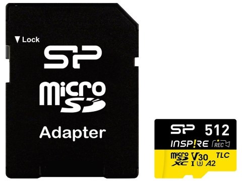 Karta pamięci microSDXC Inspire 512GB UHS-I U3 A2 V30 4K TLC