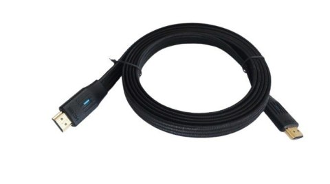 Kabel HDMI v 2.1 płaski 3m czarny Kabel HDMI v 2.1 płaski 3m czarny