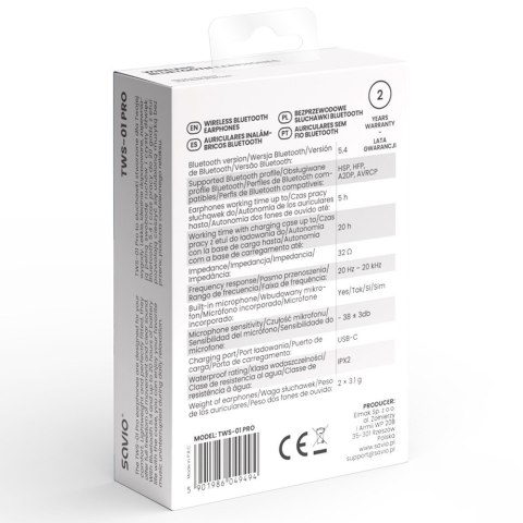 Słuchawki bezprzewodowe Bluetooth TWS-01 PRO