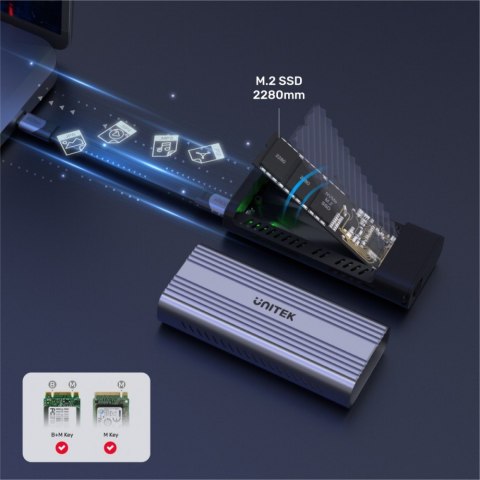 Obudowa dysku M.2 SSD PCIe/NVMe 40Gbps USB 4; S1226A