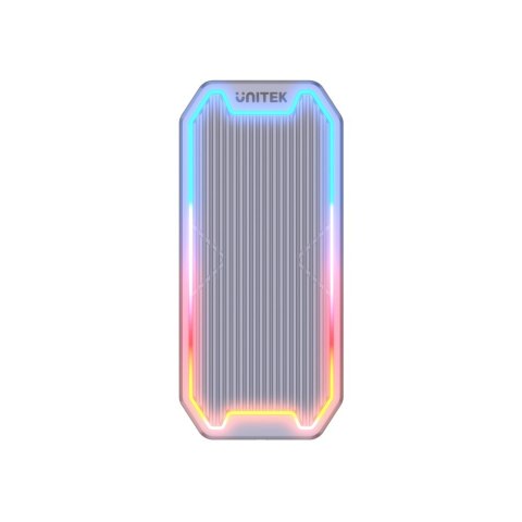 Obudowa dysku SSD M.2 NVMe/SATA 10Gbps, RGB; S1210B