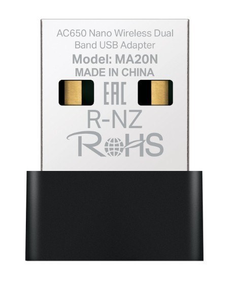 Karta sieciowa Mercusys AC650 Nano Wi-Fi USB Adapter SPEED: 200 Mbps at 2.4 GHz + 433 Mbps at 5 GHz Karta sieciowa Mercusys AC650 Nano Wi-Fi USB Adapter SPEED: 200 Mbps at 2.4 GHz + 433 Mbps at 5 GHz
