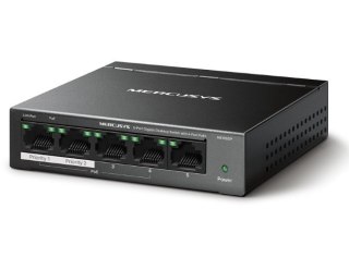 Przełącznik Mercusys 5-Port Gigabit Desktop Switch with 4-Port PoE+ PORT: 4× Gigabit PoE+ Ports, 1× Gigabit Non-PoE Por