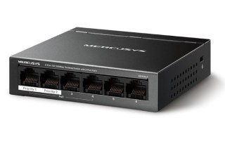 Przełącznik Mercusys 6-Port 10/100 Mbps Desktop Switch with 4-Port PoE+ PORT: 4× 10/100 Mbps PoE+ Ports, 2× 10/100 Mbps Non-