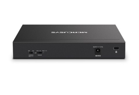 Przełącznik Mercusys 8-Port Gigabit Desktop Switch with 7× Gigabit PoE+ Ports, 1× Gigabit Non-PoE Ports