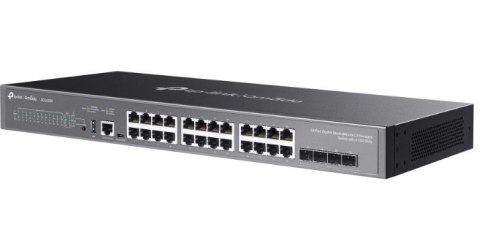Przełącznik zarządzalny Omada 24-PortGb Stackable Lite L3 with 4 PORT: 24× Gigabit RJ45 Ports, 4× 10G SFP+ Slots, RJ45/USB Type Przełącznik zarządzalny Omada 24-PortGb Stackable Lite L3 with 4 PORT: 24× Gigabit RJ45 Ports, 4× 10G SFP+ Slots, RJ45/USB Type