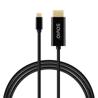 Kabel USB-C do HDMI CL-191 30Hz, 2m plastik