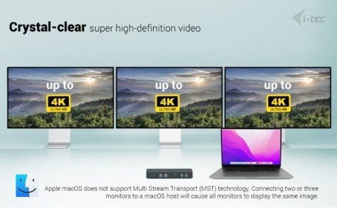 Stacja dokująca USB-C Intelligent Triple Display Docking Station Power Delivery 100W Stacja dokująca USB-C Intelligent Triple Display Docking Station Power Delivery 100W