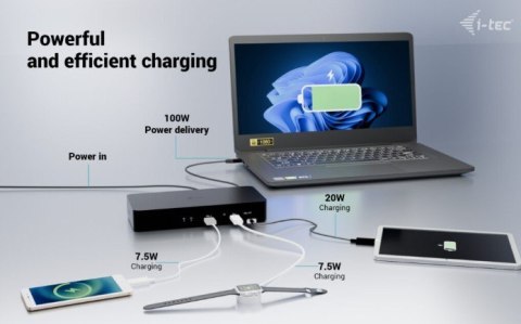 Stacja dokująca Universal Intelligent Dual Display Docking Station Power Delivery 100W Stacja dokująca Universal Intelligent Dual Display Docking Station Power Delivery 100W