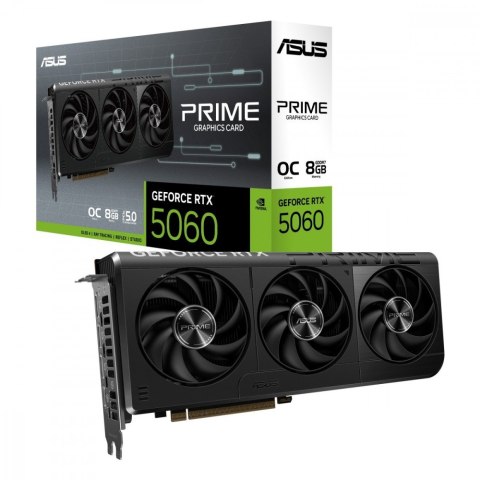Karta graficzna GeForce RTX 5060 PRIME OC 8GB GDRR7 128BIT HDMI/3DP Karta graficzna GeForce RTX 5060 PRIME OC 8GB GDRR7 128BIT HDMI/3DP