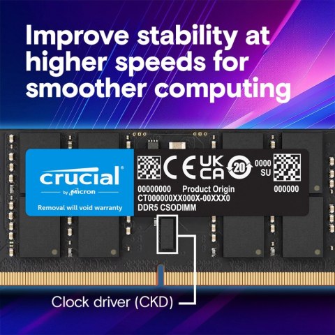 Pamięć do notebooka DDR5 CSODIMM 64GB (2*32GB)/6400 CL52