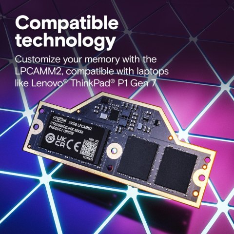Pamięć do notebooka DDR5 LPCAMM2 32GB/7500 LPDDR5X