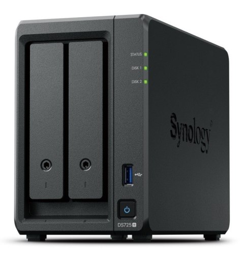 Serwer DS725+ 2x0HDD 4GB DDR4 AMD R1600 1x1GbE 1x2,5Gbe 3Y Serwer DS725+ 2x0HDD 4GB DDR4 AMD R1600 1x1GbE 1x2,5Gbe 3Y
