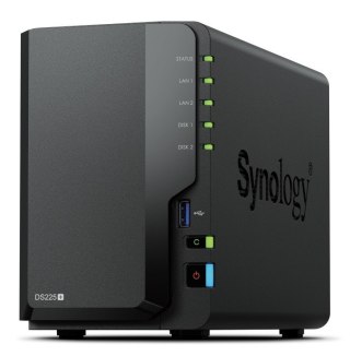 Serwer NAS DS225+ 2x0HDD J4125 2GB DDR4 1xGbE 1x2,5GbE 3Y