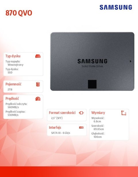 Dysk SSD 870QVO MZ-77Q2T0BW 2TB