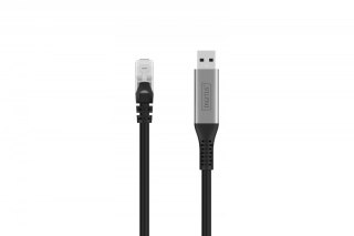 Kabel adapter USB-A - RJ45 Kat. 6A S/FTP, 1 Gbit/s, USB 3.2 Gen1, LSZH, 10m