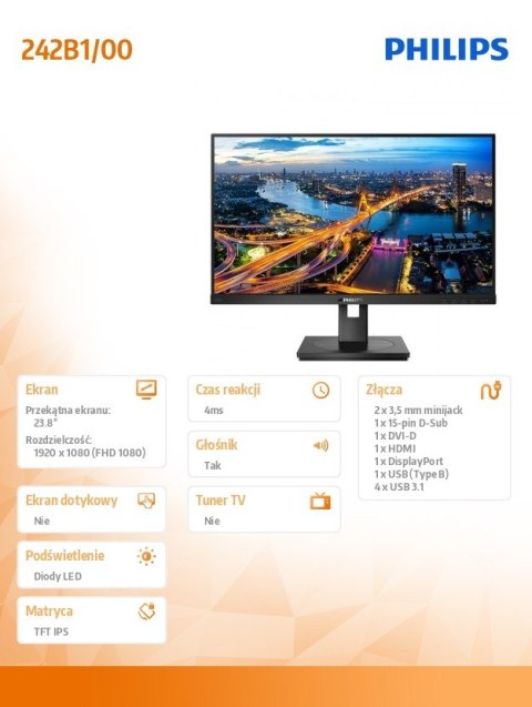 Monitor 242B1 23.8 IPS DVI HDMI DP Pivot Monitor 242B1 23.8 IPS DVI HDMI DP Pivot