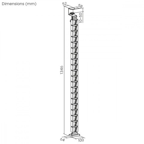 Organizer kabli, 1345mm czarno czerwony RS125 Organizer kabli, 1345mm czarno czerwony RS125