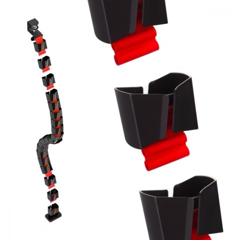 Organizer kabli, 1345mm czarno czerwony RS125 Organizer kabli, 1345mm czarno czerwony RS125