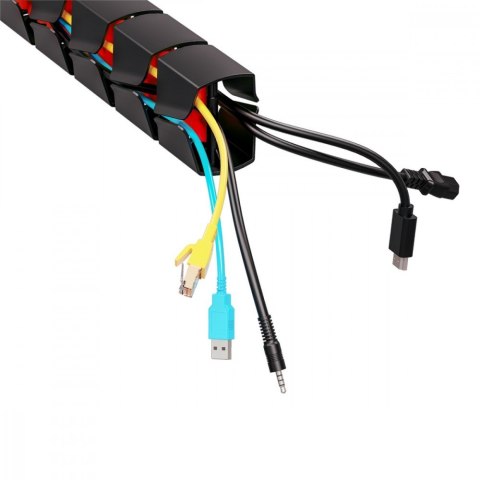Organizer kabli, 1345mm czarno czerwony RS125 Organizer kabli, 1345mm czarno czerwony RS125