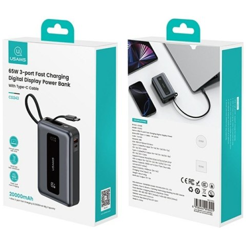 Powerbank 20000mAh 65W XH Series CD243 PD 3.0 / QC 3.0 Powerbank 20000mAh 65W XH Series CD243 PD 3.0 / QC 3.0