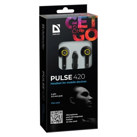 Słuchawki douszne z mikrofonem PULSE 420 Czarno-żółte