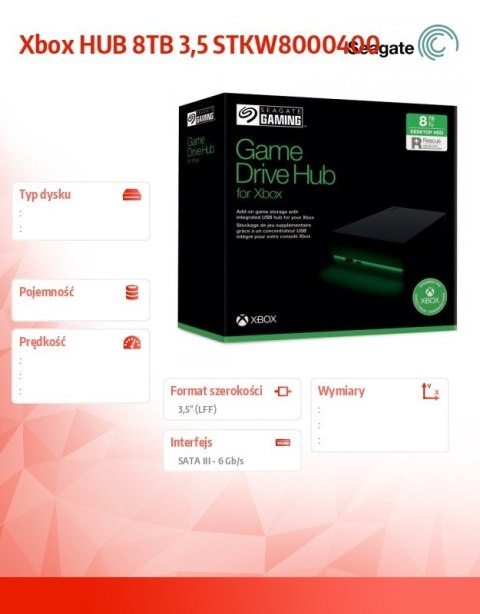 Hub Xbox 8TB 3,5 STKW8000400 Hub Xbox 8TB 3,5 STKW8000400