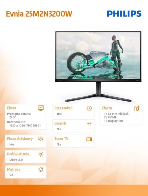 Monitor Evnia 24.5 25M2N3200W IPS 240Hz HDMIx2 DP HAS Monitor Evnia 24.5 25M2N3200W IPS 240Hz HDMIx2 DP HAS