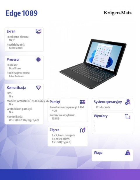 Tablet 2 w 1 EDGE 1089 Tablet 2 w 1 EDGE 1089
