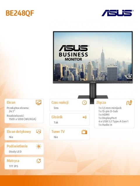 Monitor 24.1 cala BE248QF WUXGA IPS 100Hz HDMI 5MS