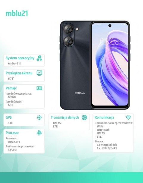 Smartfon Mblu 21 6 GB / 128 GB Czarny