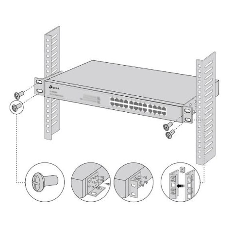Zestaw montażowy Omada Rack, Screws 22×43.9×42 mm Zestaw montażowy Omada Rack, Screws 22×43.9×42 mm