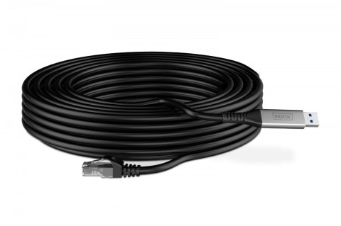 Kabel adapter USB-A - RJ45 Kat. 6A S/FTP, 1 Gbit/s, USB 3.2 Gen1, LSZH, 15m Kabel adapter USB-A - RJ45 Kat. 6A S/FTP, 1 Gbit/s, USB 3.2 Gen1, LSZH, 15m