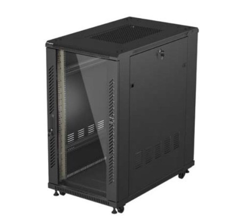 Szafa instalacyjna rack stojąca 19" 22U 600x1000 czarna drzwi przeszkolne ( flat pack) Szafa instalacyjna rack stojąca 19" 22U 600x1000 czarna drzwi przeszkolne ( flat pack)
