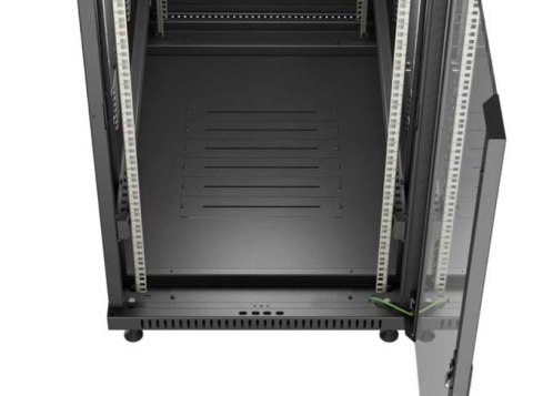 Szafa instalacyjna rack stojąca 19" 22U 600x1000 czarna drzwi przeszkolne ( flat pack) Szafa instalacyjna rack stojąca 19" 22U 600x1000 czarna drzwi przeszkolne ( flat pack)