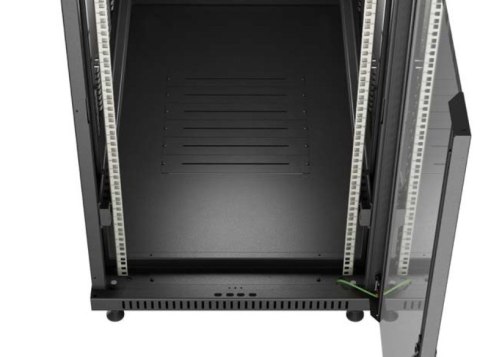 Szafa instalacyjna rack stojąca 19" 22U 600x1200 czarna drzwi przeszklone (flat pack) Szafa instalacyjna rack stojąca 19" 22U 600x1200 czarna drzwi przeszklone (flat pack)