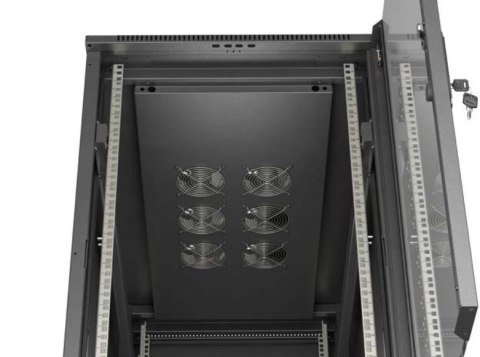 Szafa instalacyjna rack stojąca 19" 22U 600x1200 czarna drzwi przeszklone (flat pack) Szafa instalacyjna rack stojąca 19" 22U 600x1200 czarna drzwi przeszklone (flat pack)