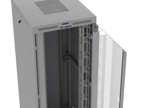 Szafa instalacyjna rack stojąca 47U 800x1000 szara drzwi przeszkolne LCD ( flat pack) V2 Szafa instalacyjna rack stojąca 47U 800x1000 szara drzwi przeszkolne LCD ( flat pack) V2
