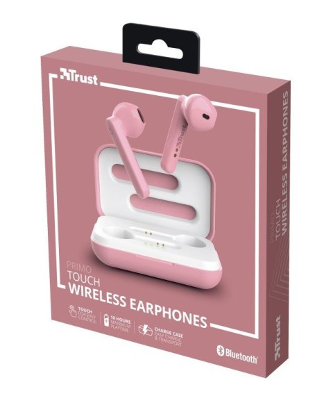 Słuchawki bezprzewodowe Primo Touch Bluetooth różowe