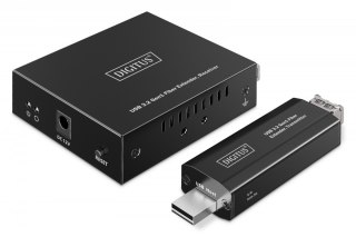 Przedłużacz (extender) światłowodowy USB 3.2 Gen1 do 300m, 3x USB-A, 1x USB-C do 5 Gbps, (LC multi-mode) - zestaw (odbiornik/na