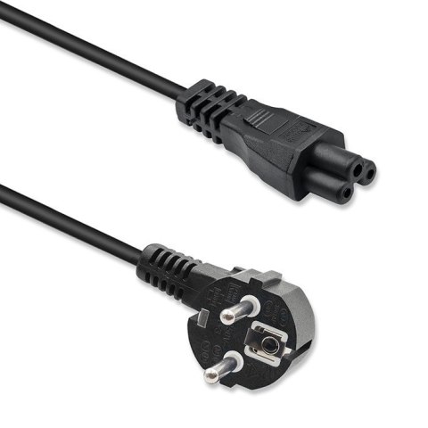 Kabel zasilający kątowy SCHUKO | IEC C5 | koniczynka | 3x1.0mm2 |1.5m
