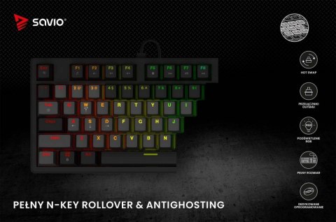 Klawiatura mechaniczna STYX Outemu Red Hot Swap RGB