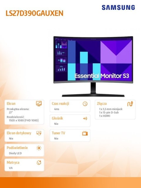 Monitor 27 cali LS27D390GAUXEN